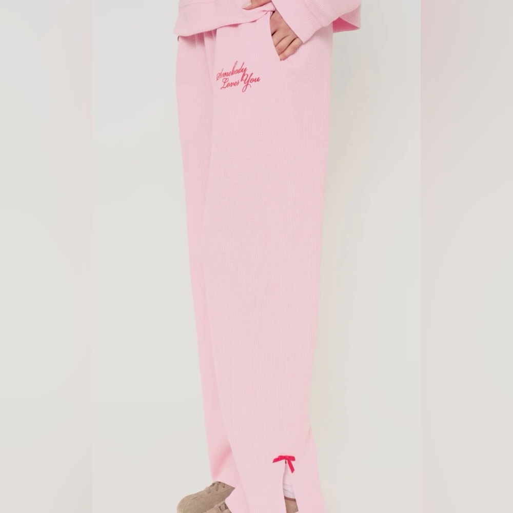 The Mayfair Group Somebody Loves You Waffle wide leg pants NEW L/XL